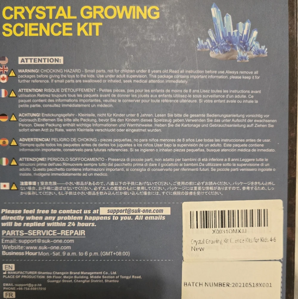 Crystal Growing Science Kit